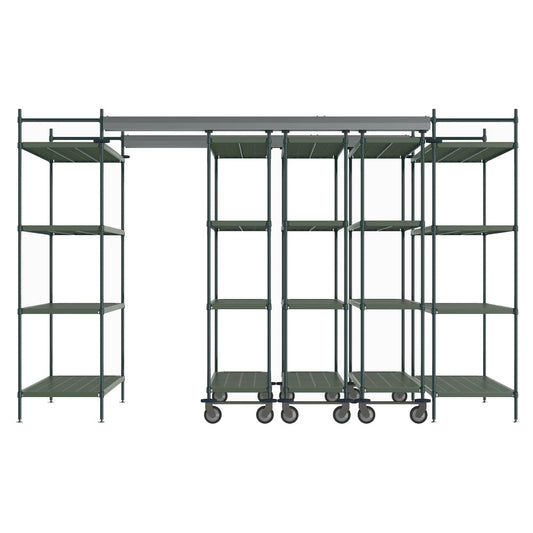 60"d Metro Top-Track High-Density Shelving - Super Erecta Pro