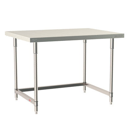 30"d TableWorx 304 Stainless Steel Work Tables w/ 3-Sided Frame