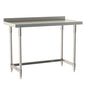 24"d TableWorx 304 Stainless Steel Work Tables w/ Backsplash & 3-Sided Frame