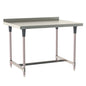 24"d TableWorx 304 Stainless Steel Work Tables w/ Backsplash, I-Frame, & Epoxy-Coated Legs