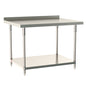 36"d TableWorx 304 Stainless Steel Work Tables w/ Backsplash & Undershelf