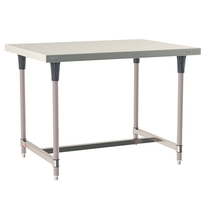 30"d TableWorx 304 Stainless Steel Work Tables w/ I-Frame & Epoxy-Coated Legs