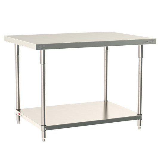 24"d TableWorx 304 Stainless Steel Work Tables w/ Undershelf