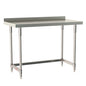 24"d TableWorx 316 Stainless Steel Top Work Tables w/ Backsplash & 3-Sided Frame