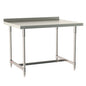 30"d TableWorx 316 Stainless Steel Top Work Tables w/ Backsplash & I-Frame