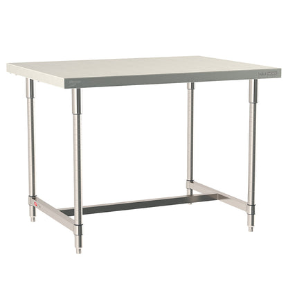 30"d TableWorx 316 Stainless Steel Top Work Tables w/ I-Frame