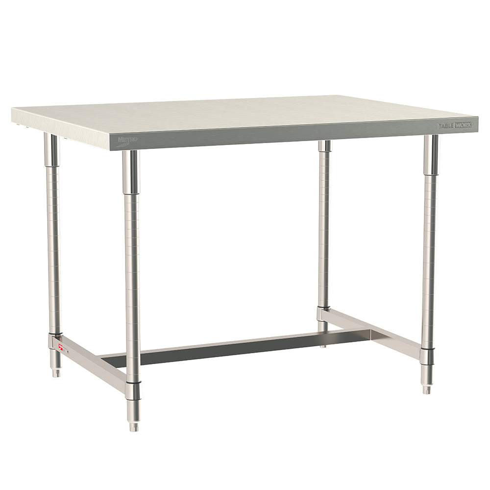 24"d TableWorx 316 Stainless Steel Top Work Tables w/ I-Frame