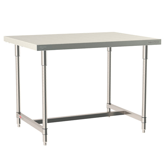 24"d TableWorx 316 Stainless Steel Top Work Tables w/ I-Frame