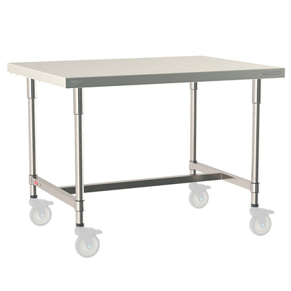 24"d TableWorx Mobile-Ready 304 Stainless Steel Work Tables w/ I-Frame