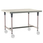30"d TableWorx Mobile-Ready 304 Stainless Steel Work Tables w/ I-Frame & Epoxy-Coated Legs