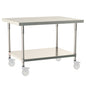 30"d TableWorx Mobile-Ready 304 Stainless Steel Work Tables w/ Undershelf