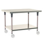 24"d TableWorx Mobile-Ready 304 Stainless Steel Work Tables w/ Undershelf & Epoxy-Coated Legs