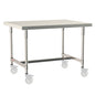 24"d TableWorx Mobile-Ready 316 Stainless Steel Top Work Tables w/ I-Frame