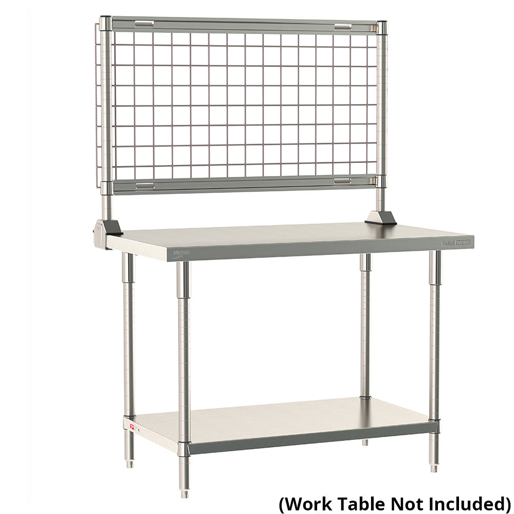 6"d x 34"h TableWorx Work Table Risers w/ Epoxy-Coated Steel SmartWall Grid