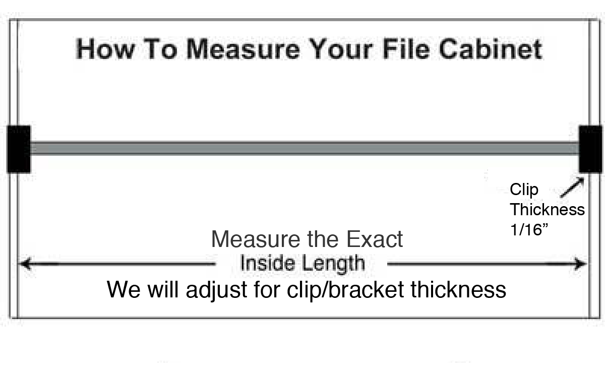 Custom Front To Back Single File Rail Kit With 2 Plastic Clips