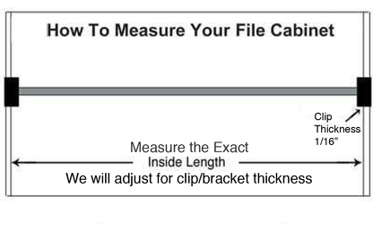 Custom Front To Back Single File Rail Kit With 2 Plastic Clips