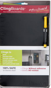 Black Clingboard Dry Erase, 8.5" x 11.75"