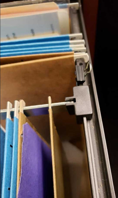 File Bracket Plastic Clips For Hanging Files & Folders- Pair (Black)