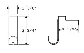 PS-E3922 Ethospace Coat Hook - For Cubicle Walls & Panel Systems
