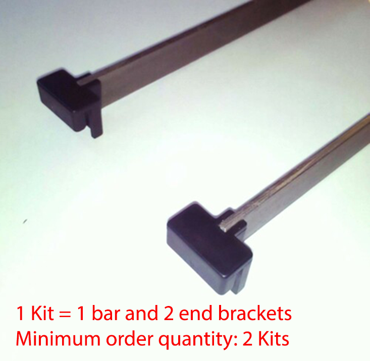 Custom Front To Back Single File Rail Kit With 2 Plastic Clips