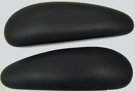Arm Cap Replacements Haworth Improv HE Chairs Hard Plastic Black