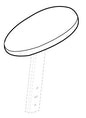 Stealcase Leap Chair Round Armcaps / Arm Pads (Pair) Pre 12/99