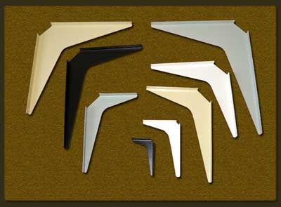 Workstation and Counter Support Brackets (12" x 18", Black) (Pair)