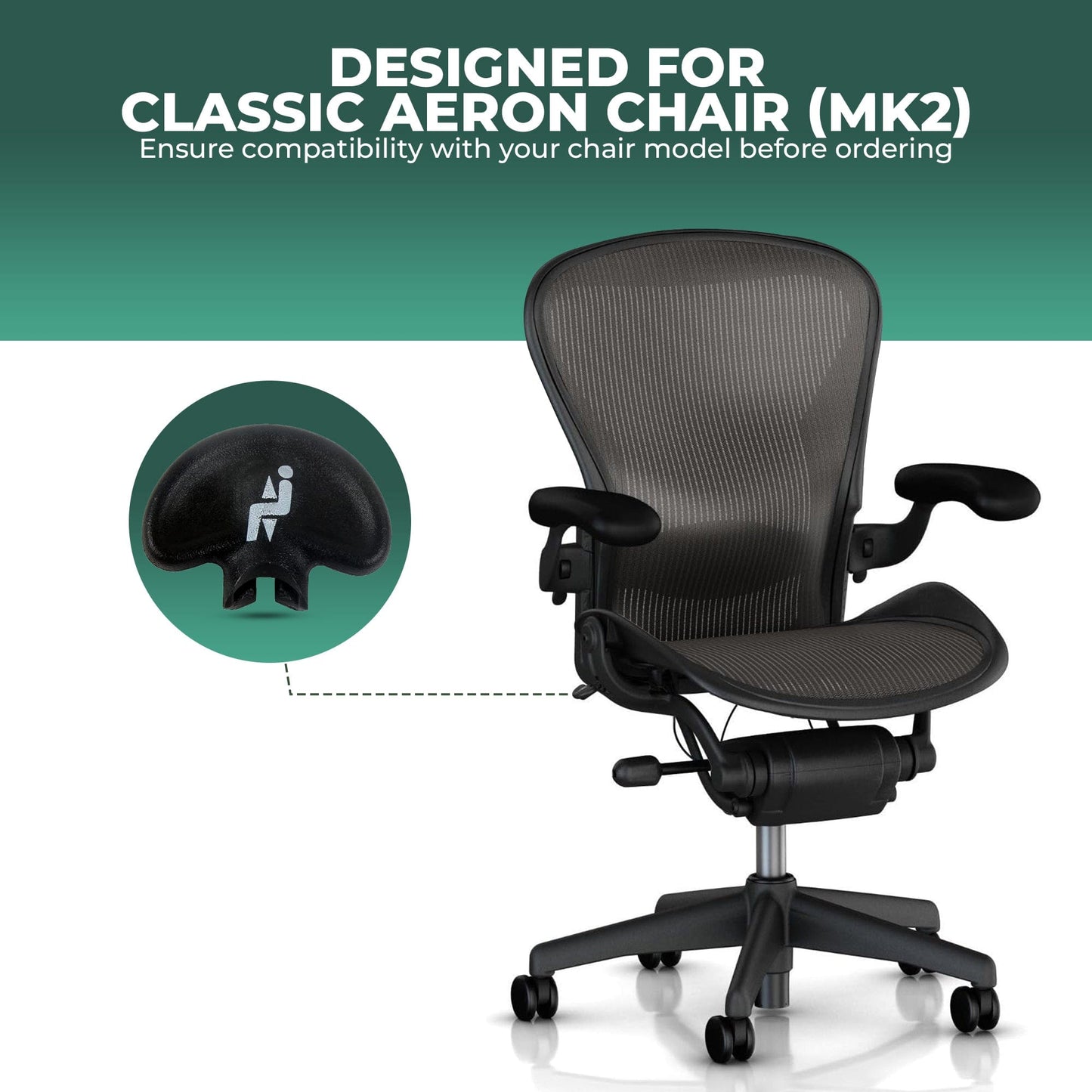 Herman Miller Aeron Classic (V1) Compatible – Seat Height Button Knob