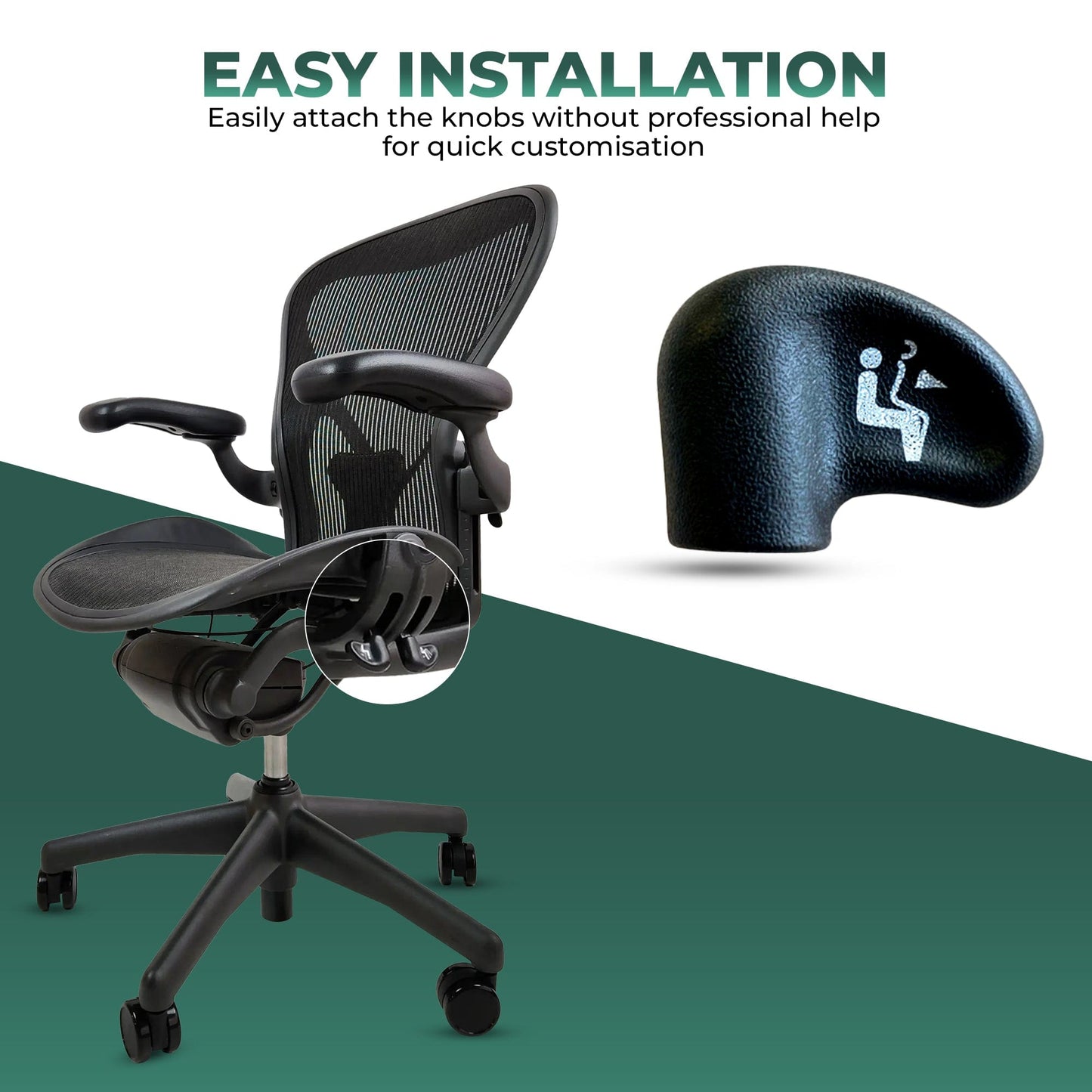Herman Miller Aeron Classic (V1) Compatible – Tilt Knobs Set of 2