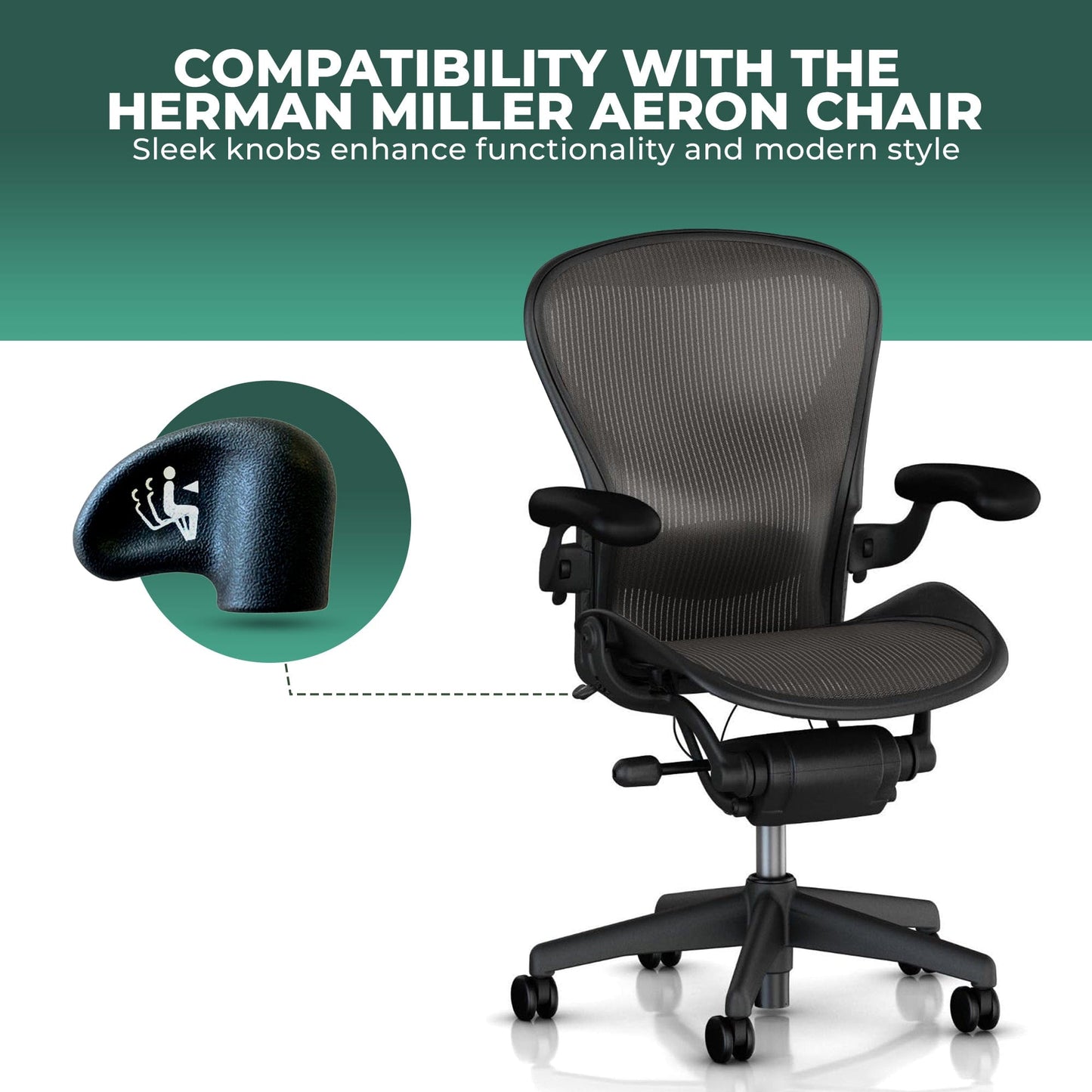 Herman Miller Aeron Classic (V1) Compatible – Tilt Knobs Set of 2
