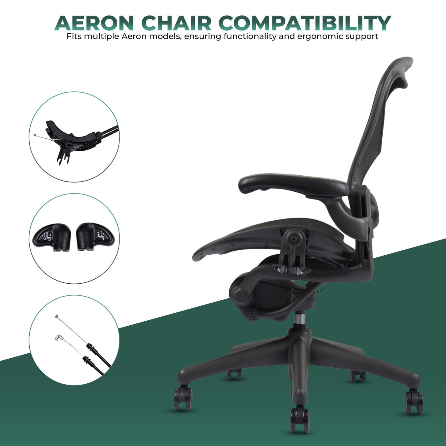 Herman Miller Aeron Classic (V1) Compatible – Tilt Limiter and Knobs