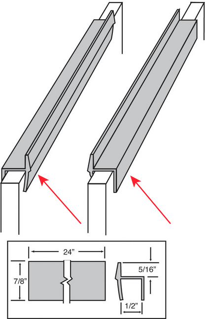 Plastic File Rails For Wooden Drawer Side Walls Custom Length