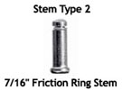 Square Plastic Caster Insert - Stem Type 2