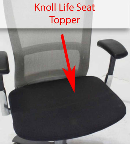 Knoll Life Chair Replacement Seat Topper Black KST15