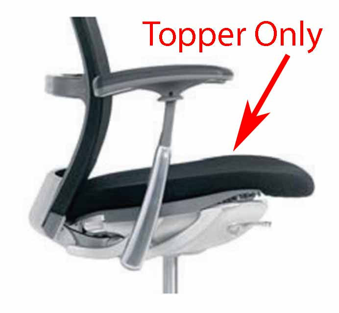 Knoll Life Chair Replacement Seat Topper Black KST15