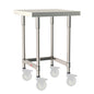Metro Tableworx Mobile Tables with Three Sided Frame (Type 304 Stainless Steel) Casters Included