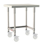 Metro Tableworx Mobile Tables with Three Sided Frame (Type 304 Stainless Steel) Casters Included