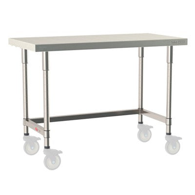 Metro Tableworx Mobile Tables with Three Sided Frame (Type 304 Stainless Steel) Casters Included