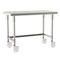 Metro Tableworx Mobile Tables with Three Sided Frame (Type 304 Stainless Steel) Casters Included