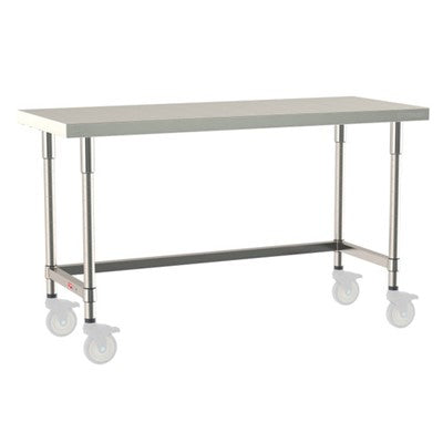 Metro Tableworx Mobile Tables with Three Sided Frame (Type 304 Stainless Steel) Casters Included