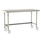 Metro Tableworx Mobile Tables with Three Sided Frame (Type 304 Stainless Steel) Casters Included