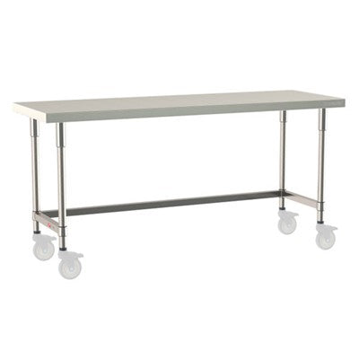 Metro Tableworx Mobile Tables with Three Sided Frame (Type 304 Stainless Steel) Casters Included