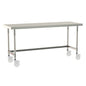 Metro Tableworx Mobile Tables with Three Sided Frame (Type 304 Stainless Steel) Casters Included