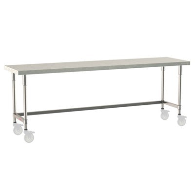 Metro Tableworx Mobile Tables with Three Sided Frame (Type 304 Stainless Steel) Casters Included