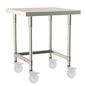 Metro Tableworx Mobile Tables with Three Sided Frame (Type 304 Stainless Steel) Casters Included