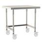 Metro Tableworx Mobile Tables with Three Sided Frame (Type 304 Stainless Steel) Casters Included
