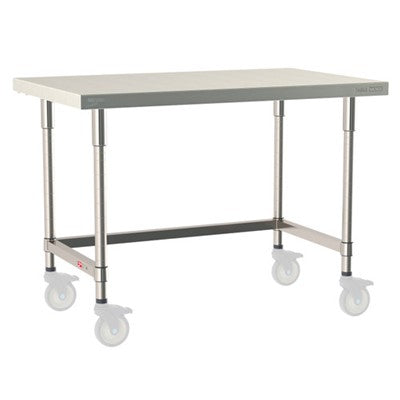 Metro Tableworx Mobile Tables with Three Sided Frame (Type 304 Stainless Steel) Casters Included