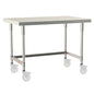 Metro Tableworx Mobile Tables with Three Sided Frame (Type 304 Stainless Steel) Casters Included