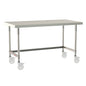 Metro Tableworx Mobile Tables with Three Sided Frame (Type 304 Stainless Steel) Casters Included