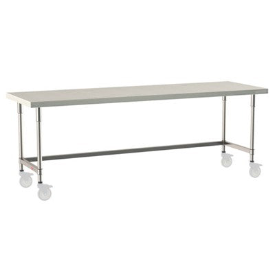 Metro Tableworx Mobile Tables with Three Sided Frame (Type 304 Stainless Steel) Casters Included